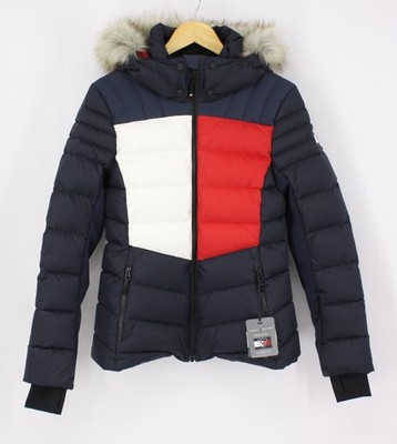 Tommy Hilfiger Rossignol DAMEN FLAG DAUNENJACKE GRÖSSE M MARINE UVP 610£ IB