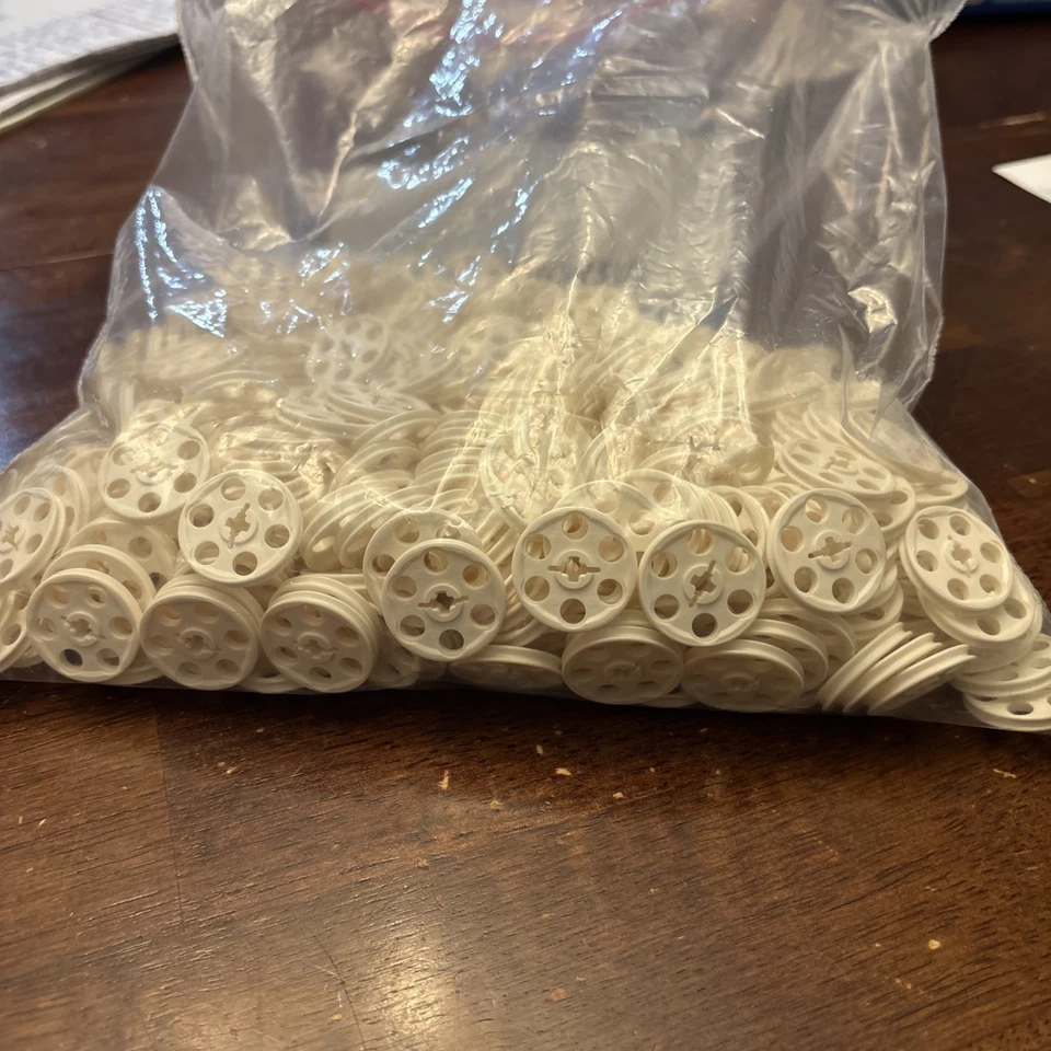 Lotes de 10 LEGO Technics rueda de cinturón de cuña blanca (4185 / 49750) Foto 3 de 3