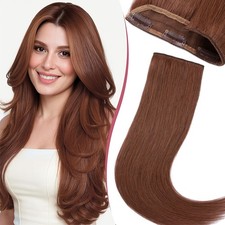 V-Shape One Piece Remy Piece Human Hair Extensions Full Head U Part Weft THICKER