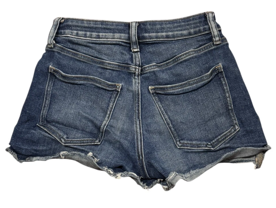 Lauren Conrad High Rise Cutoff Denim Shorts Distressed Raw Hem Blue Size 2 - Image 2 of 4
