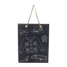 Chanel Canvas Leather Icon Tote Bag Women Blue One Size