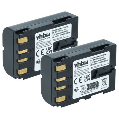 2x Akku für JVC DVL100 DV3000 DVL107 DVL105 DV2000 DV1800 DVL108 900mAh 7,2V