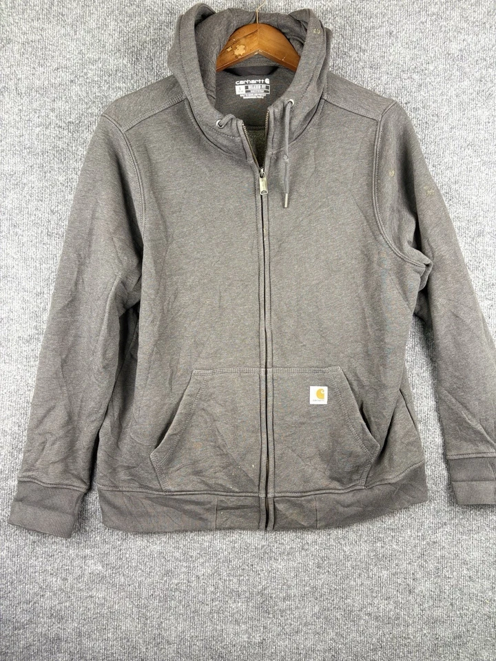 Carhartt Sudadera con Capucha Cremallera Completa Polar Juvenil Grande 12-14 Gris Sudadera Adulto Pequeña Foto 2 de 4