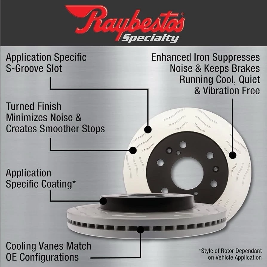 Disc Brake Rotor-Specialty - Street Performance S-Groove Technology Raybestos - Image 2 of 3