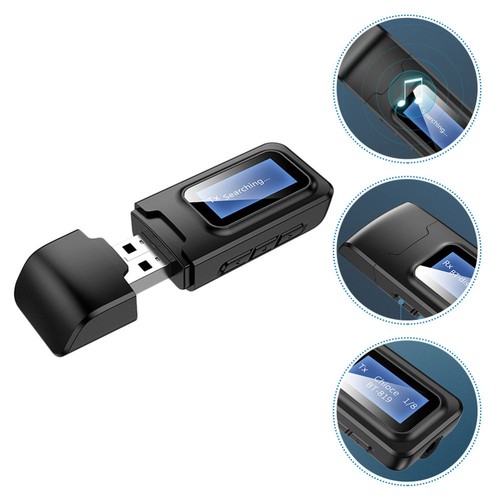 2 Pcs Audio Adapter LCD Screen Wireless Transmitter Receiver - 第 9/12 張圖片