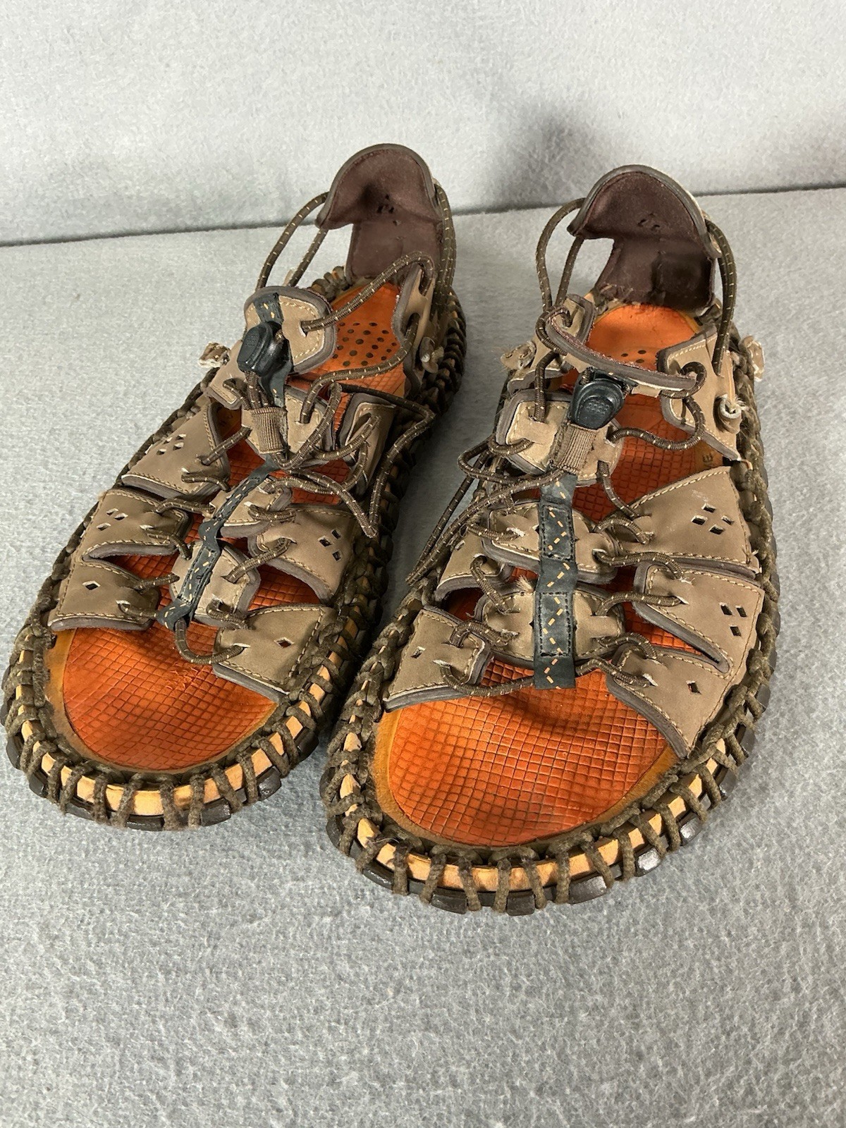 Sandalias Nike Cooper Canyon de colección raras consideradas para hombre 11 de cuero marrón de EE. UU. ACG