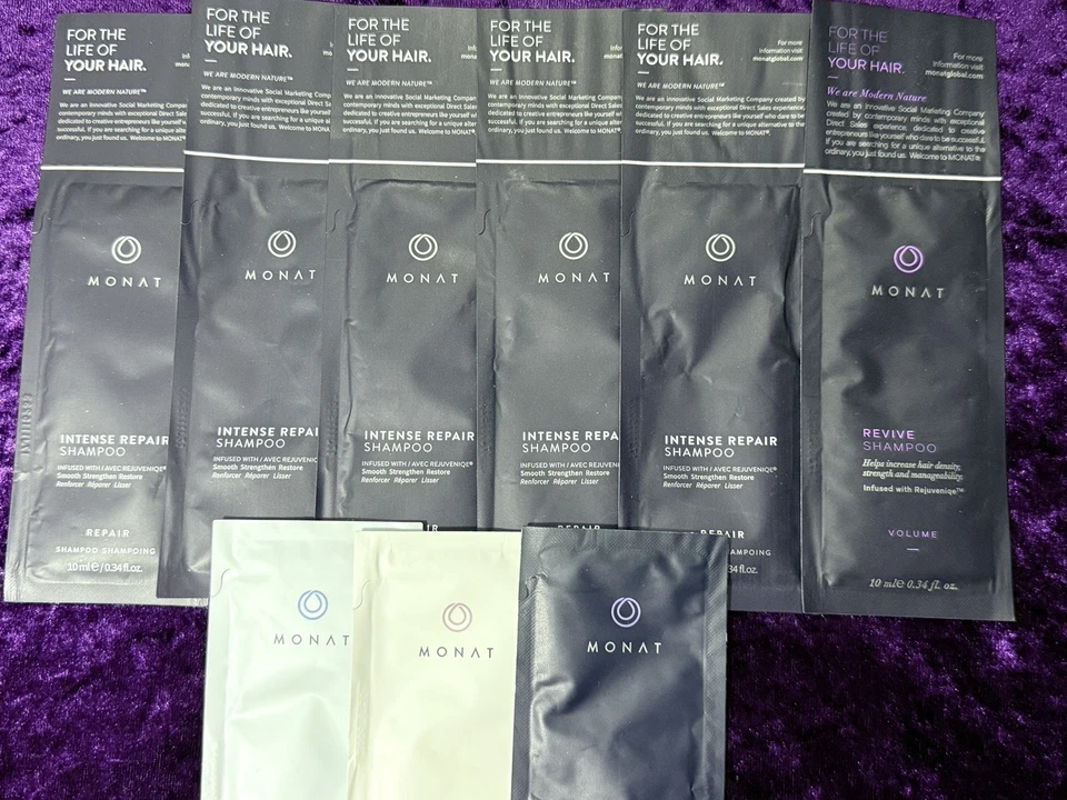 Monat интенсивный ремонт шампунь образец/дорожные пакеты .34 лот - Изображение 3 из 4