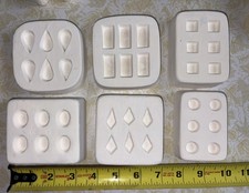 Six 6 Piece Small Cabochon Mold Lot For Kiln Glass Fusing Casting Jewelry Making