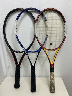 Tennis Racquet Lot Of 3 Mixed Wilson Triad 5.0, N Focus, NPS 95
