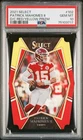 2021 PANINI SELECT DIE-CUT RED/YELLOW PRIZM #102 PATRICK MAHOMES II PSA 10