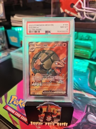 2023 Pokemon MEW EN #189 Golem ex Ultra Rare Full Art 151 PSA 8 New Cert - Picture 6 of 6