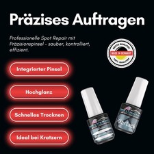Lackstift-Set für VW LA7T Unitedgrey Met. A7T Autolack+Klarlack 2x20ml Pinsel