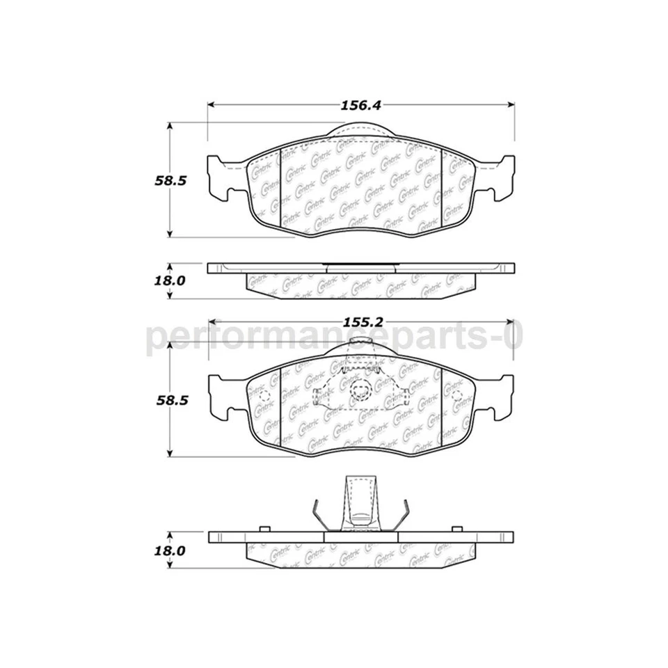 Front Disc Brake Pad Set Disc Brake Rotor for Ford Contour 1998-2000 - Image 2 of 4