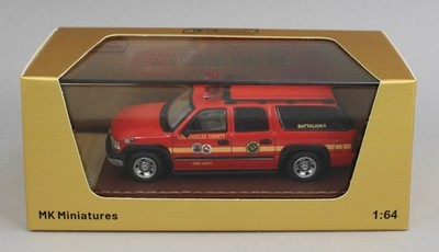 1:64 *MK MINIATURES* Los Angeles County Fire Dept CHEVY SUBURBAN
