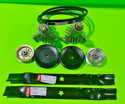 #ad NEW Craftsman 917273821 42quot; Deck Rebuild Kit 2 Spindles Blades Belt Pulleys $74.05