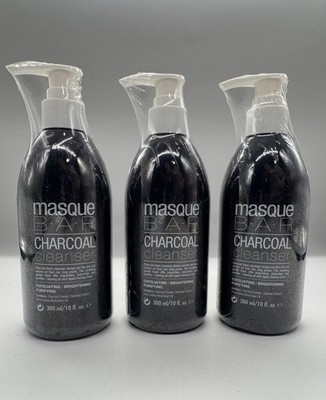 3pk masque BAR Charcoal Foam Cleanser Makeup Exfoliates Brightens 300ml each