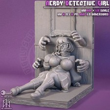 Listing image for Nerdy Detective Girl 1:9 scale or 100mm scale by Jigglystix SFW NSFW Futa
