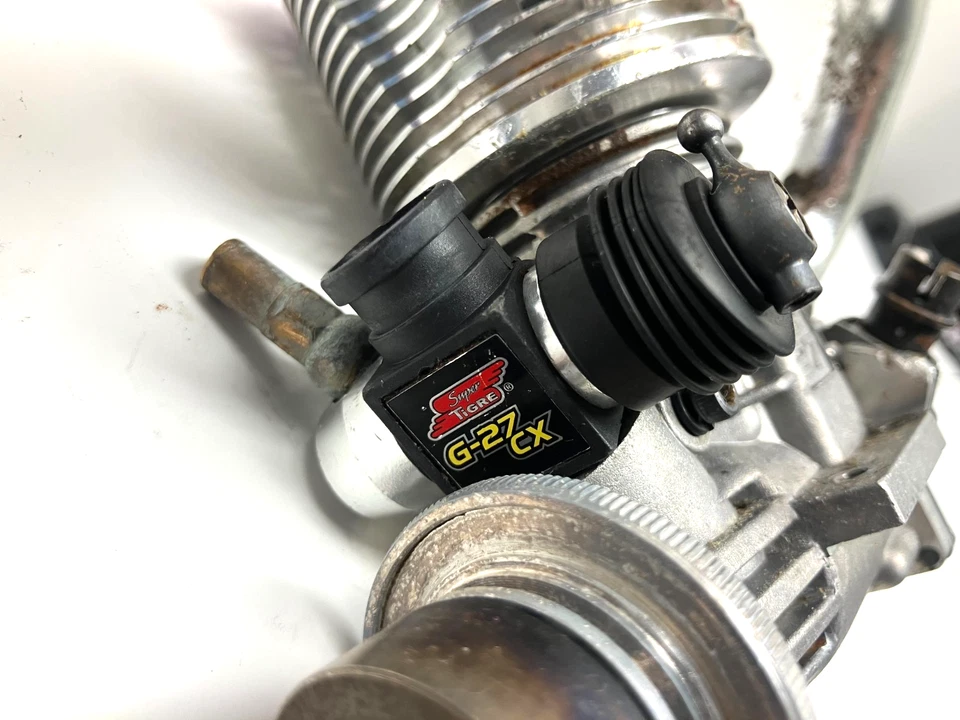 Duratrax Super Tigre ST27 Nitro Motor Kwik Pit Super Starter G-27 CX Carb w Pipe - Image 4 of 4