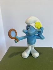 2011 Peyo Vanity Smurf Made For McDonald’s Happy Meal Small Kid Toy Figure