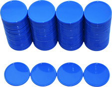 Set of 100 1 Inch Opaque Plastic Learning Counters Mini Poker Chips Game Tokens