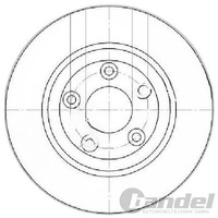 2X Japko Bremsscheiben Hinten 288Mm BelÜFtet Passend FÜR Daimler Super Jaguar