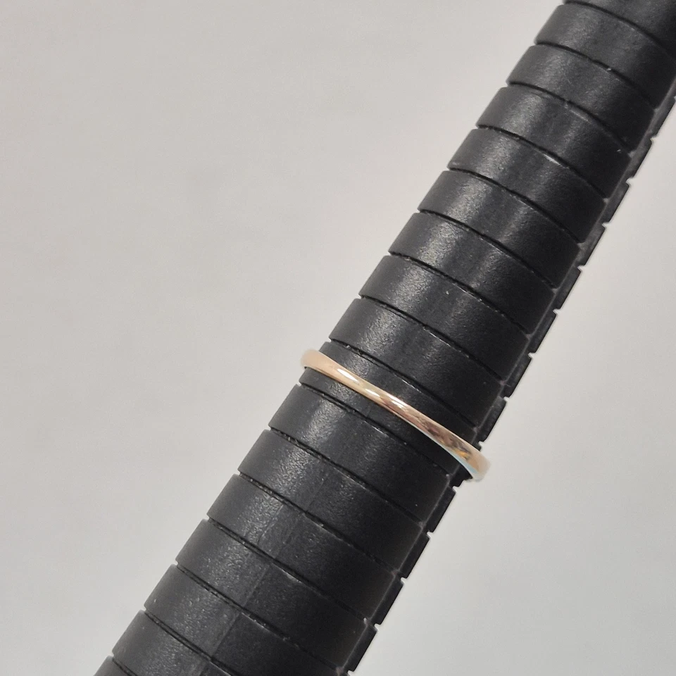 Anel Navette antigo de ouro 9 quilates com ametista e pedras Hallmarked Vintage Reino Unido Tamanho O 1/2 - Imagem 4 de 4