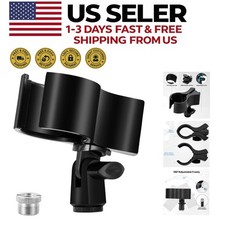 Black Microphone Holder with 5/8" Adapter - Ultimate Sound Support