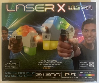 Laser X Ultra Micro Double B2 Blasters - Laser Tag 10 Team Colors - New in Box!
