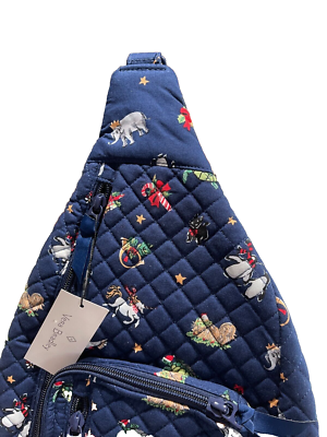 Vera Bradley Sling Backpack NWT Merry Animal Snow Globe Motifs Christmas Retired VERA BRADLEY Sling Backpack - Snow Globe Motifs Holiday  main image 2