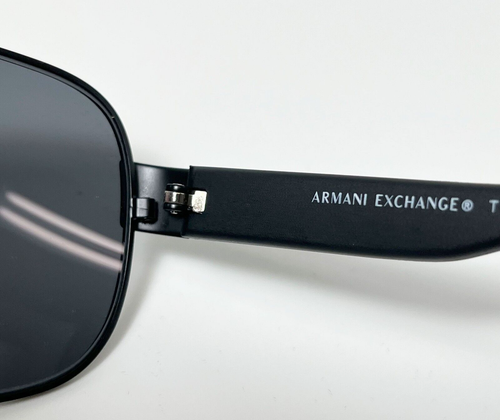 Armani Exchange AX2012S 606381 Black Aviator Metal Polarized Men's Sunglasses - Picture 9 of 11
