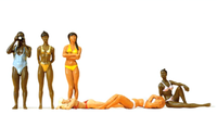 Preiser 10309 Badende 6 Figuren H0 1:87 Neu + Ovp