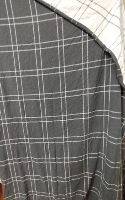 Duvet King Studio 3B Kyle Schuneman revrsbl Charcoal & Ivory Plaid Grant collctn