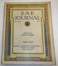 S.A.E  Journal   Society Of Automobile Engineers  May 1929  #5  100614lm-e