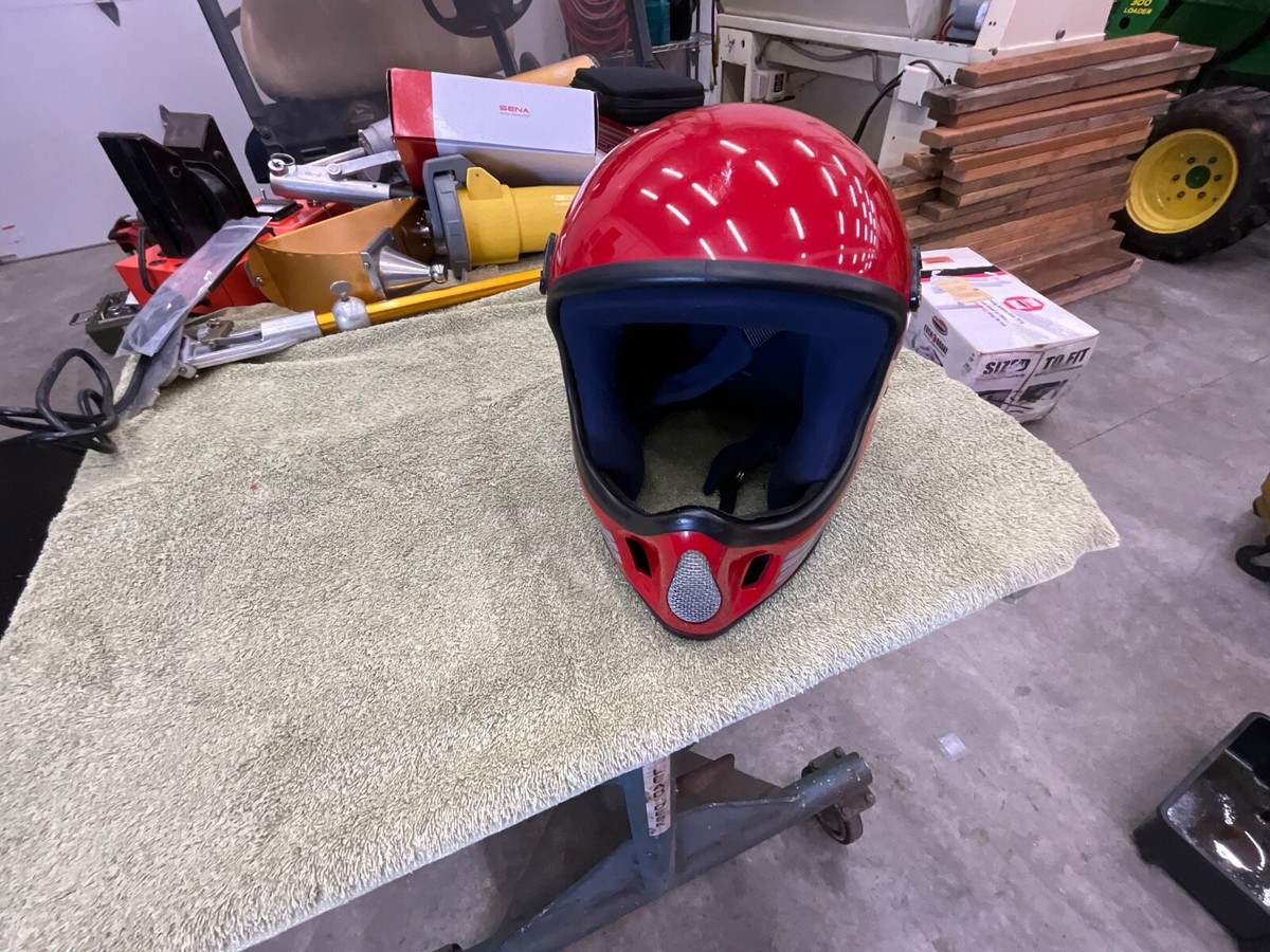 vintage Bell Moto4 Helmet Red 6 7/8 size good shape | eBay