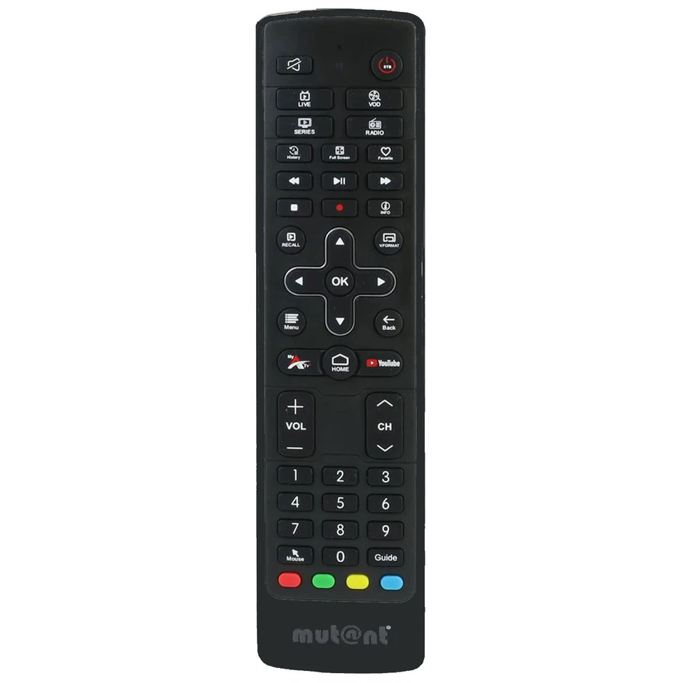 Mutant Original BT/IR Fernbedienung für fast alle Mutant IPTV Boxen schwarz