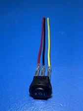 1 Joinfworld 3 Way Round Rocker Switch 12V Waterproof 3 Pin 3 Position ON/Off/On