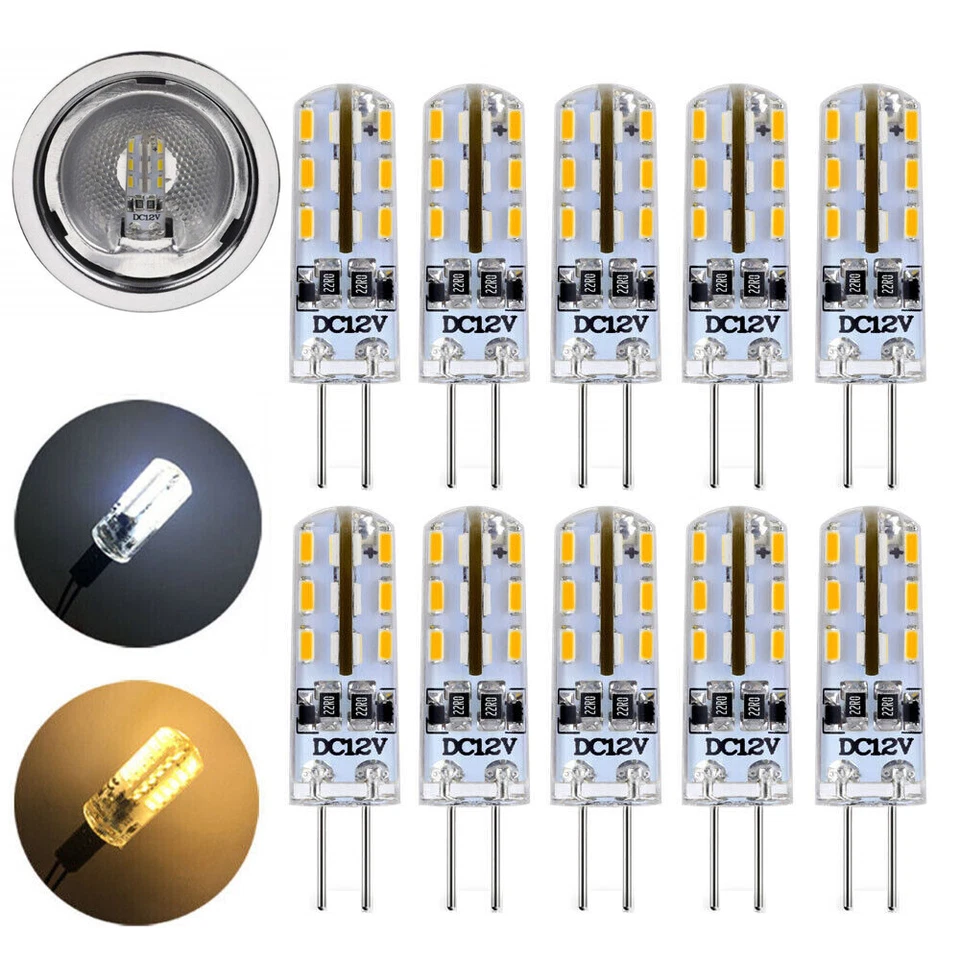 10x G4 LED 1,5W SMD lámpara bombilla base de lápiz bombilla DC12V blanco frío blanco cálido - Imagen 2 de 4
