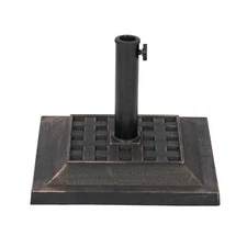 26-lb All-Weather Outdoor Square Resin Umbrella Base - Bronze