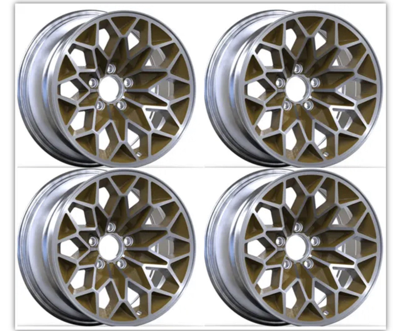 17x9 YEARONE Bandit Firebird Trans Am Snowflake wheels GOLD YR1 Non WS6 ...