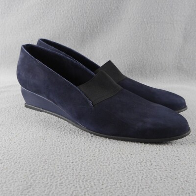 NIB ARCHE Emyone Women's Dark Blue NUIT Nubuck Suede Slim Wedge Heels S1E1 | eBay