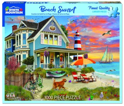 White Mountain Puzzles - Beach Sunset 1000 Piece Jigsaw Puzzle 1731