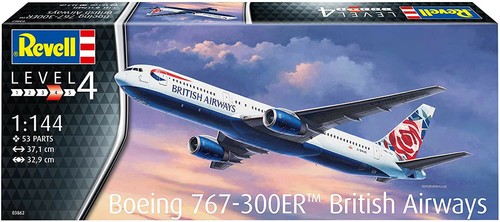 BOEING 767-300ER BRITISH AIRWAYS KIT 1:144 Kit Modellino REVELL 03862 - Foto 2 di 3