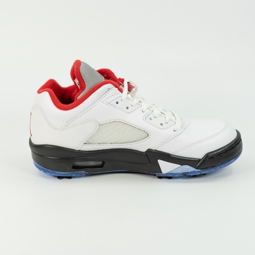 Nike Air Jordan 5 Low Golf 'Fire Red' CU4523-100 Leather Cleats size 8 M 9.5 W - Picture 4 of 8
