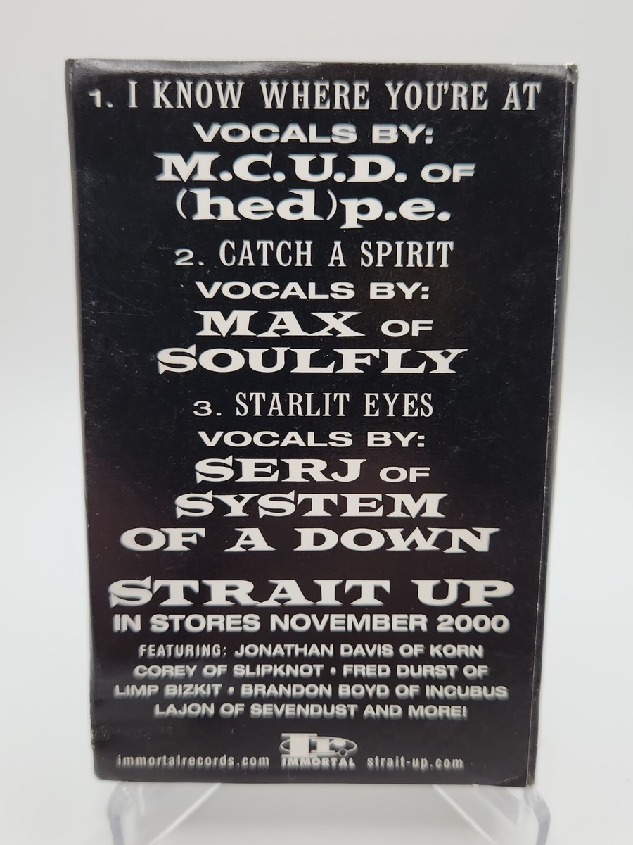 Vtg RARE PROMO Strait Up, SNOT tribute CASSETTE TAPE System of a