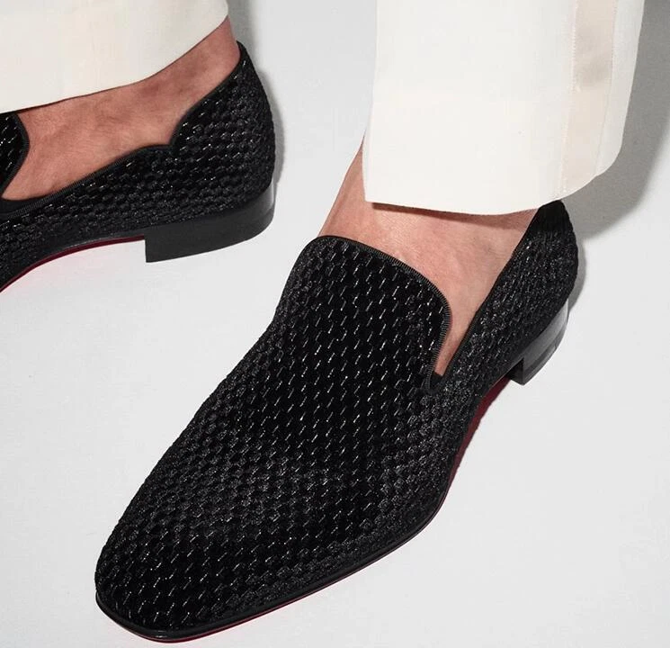 Hombres Moda Británicos Puntera Redonda Sin Cordones Mocasines Informales Negocios Terciopelo Vestido Zapatos Foto 4 de 4