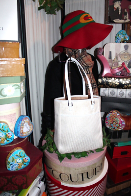 FASCINATING CHRISTIAN DIOR TROTTER WHITE MONOGRAM TOTE! | eBay