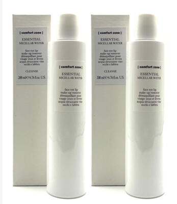 Comfort Zone Essential Micellar Water Face Eye Lip Make-Up Remover 6.76 oz (x2)