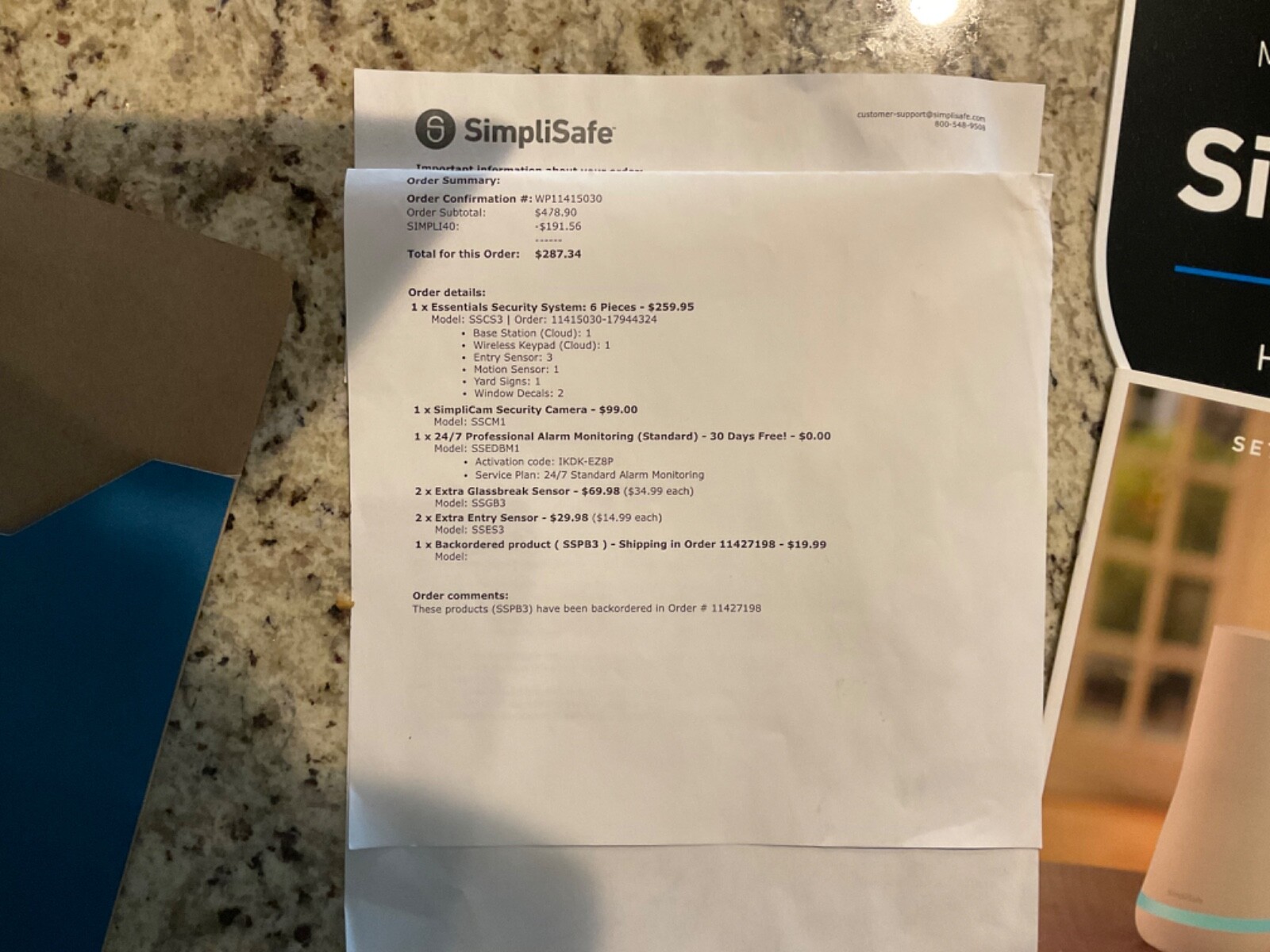  10 piece simplisafe home security system wireless. Brand new never opened.