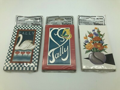 Vintage Lot of 3 Congress Designer Series Sealed Bridge Tally Cards  various NOS