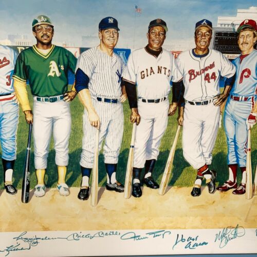 Beautiful 500 Home Run Club Signed Large Photo Mickey Mantle Ted Williams JSA - Picture 7 of 12